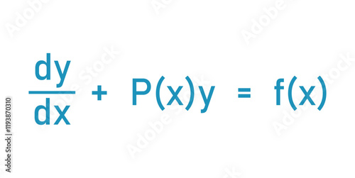 Linear differential equation formula in mathematics.