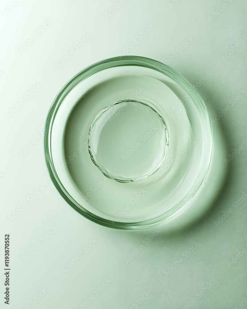 Glass Bowl with Concentric Liquid Circle Glass Bowl with Concentric Liquid Circle