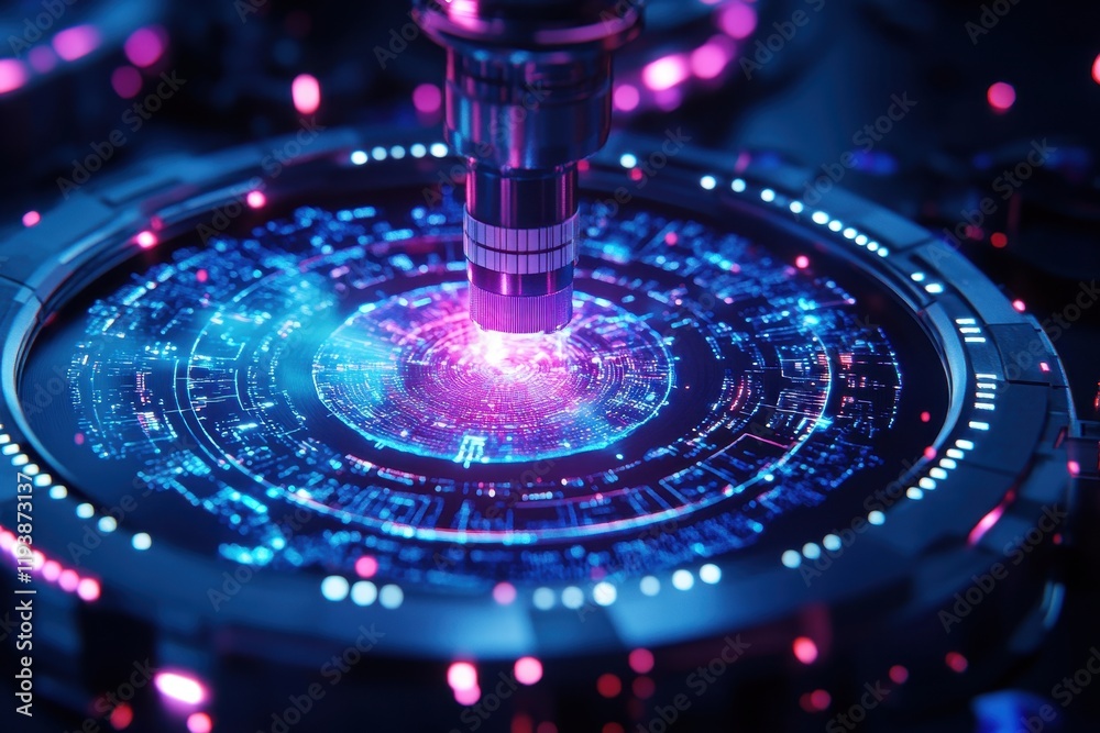 Futuristic tech interface, glowing blue and pink. Perfect for AI, technology, or sci-fi projects needing a high-tech feel. Futuristic tech interface, glowing blue and pink. Perfect for AI, technology, or sci-fi projects needing a high-tech feel.