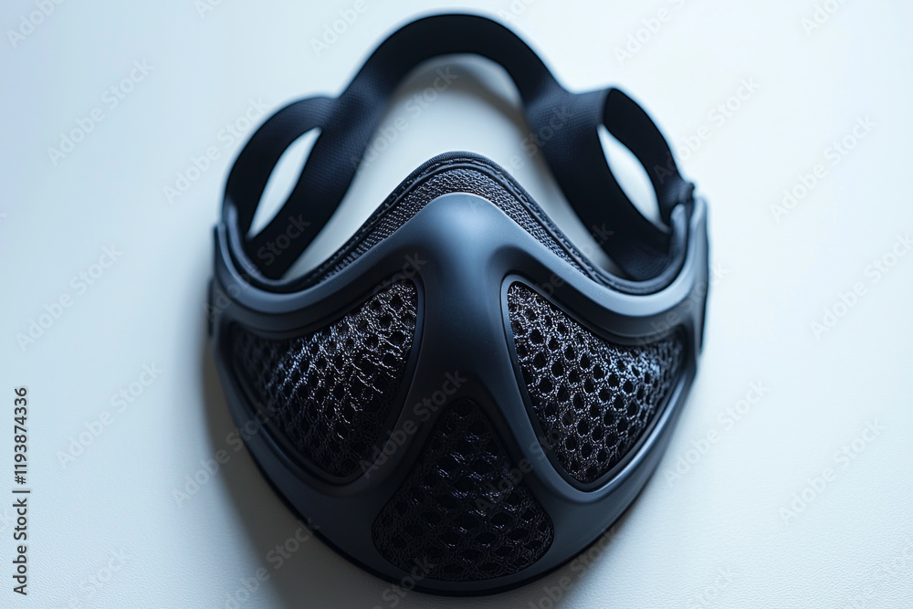 black sports mask is crafted for high intensity activities featuring ergonomic shape for comfort and breathable material for optimal airflow ideal for serious athletes. black sports mask is crafted for high intensity activities featuring ergonomic shape for comfort and breathable material for optimal airflow ideal for serious athletes.