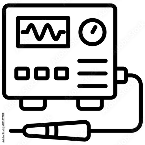 Oscilloscope Outline Icon