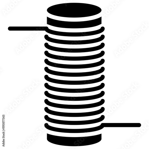 Inductor Glyph Icon