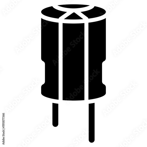 Capacitor Glyph Icon