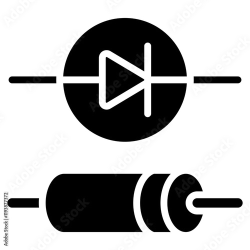 Diode Glyph Icon photo