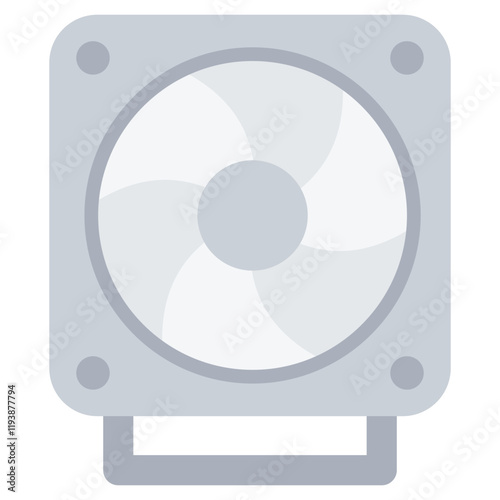 Heat Sink Flat Icon