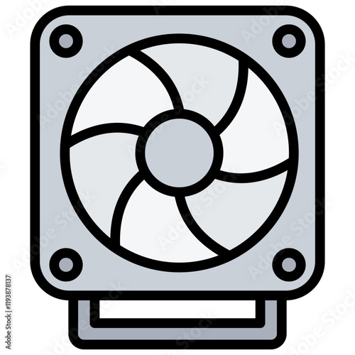 Heat Sink Outline Color Icon