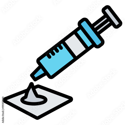 Thermal Paste Outline Color Icon