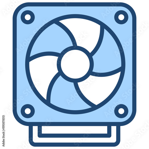 Heat Sink Blue Icon