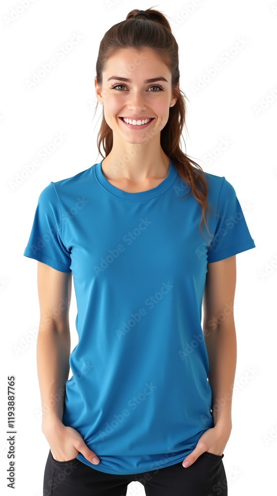 Portrait of an athletic woman in gym clothes Portrait of an athletic woman in gym clothes