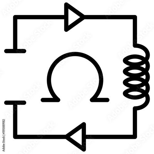 Ohm Outline Icon