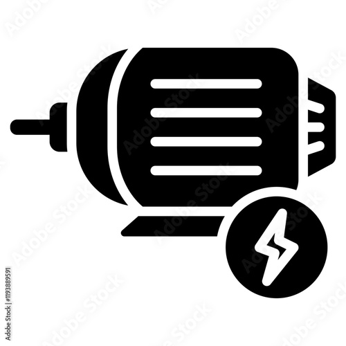 Motor Glyph Icon