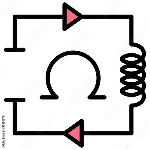 Ohm Outline Color Icon