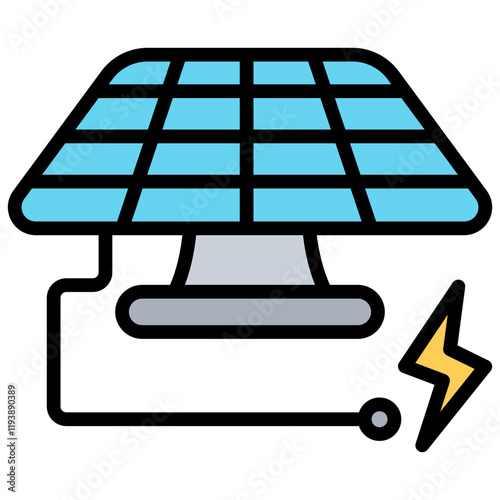 Photovoltaic Outline Color Icon