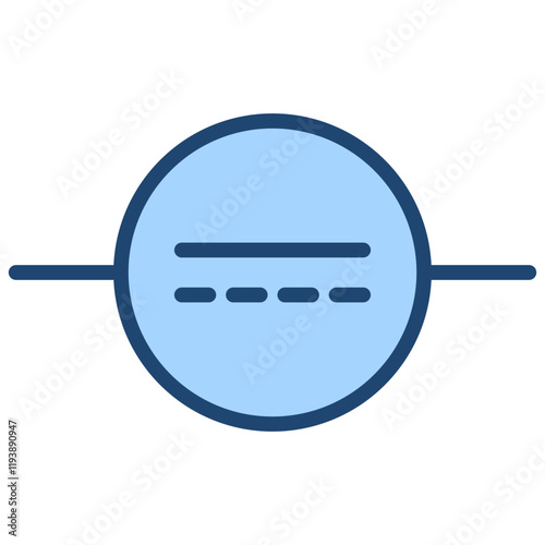 Direct Current Blue Icon