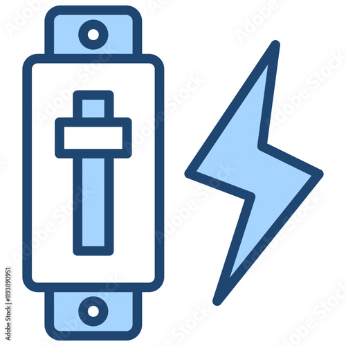 Circuit Breaker Blue Icon