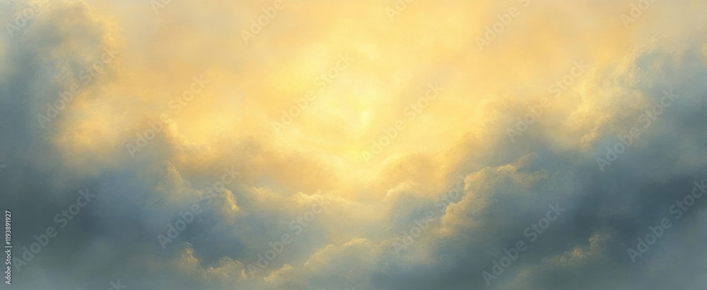Impressionist Serene Landscape Soft Pastel Colors Gentle Sunrise Misty Clouds Impressionist Serene Landscape Soft Pastel Colors Gentle Sunrise Misty Clouds
