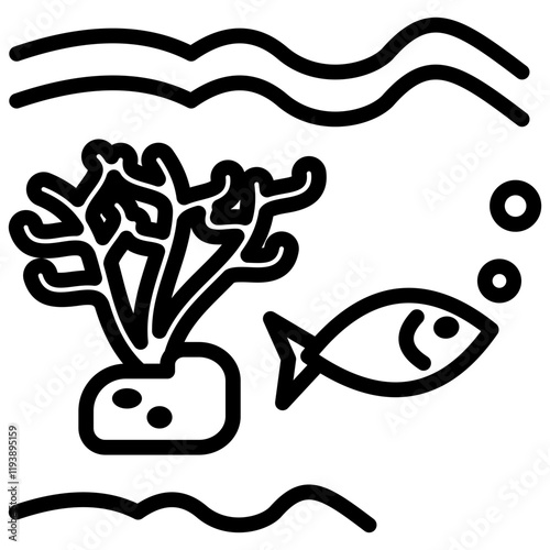 Aquatic Outline Icon