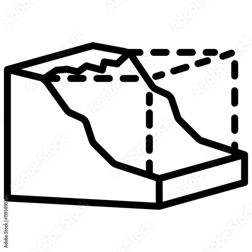 Continental Shelf Outline Icon