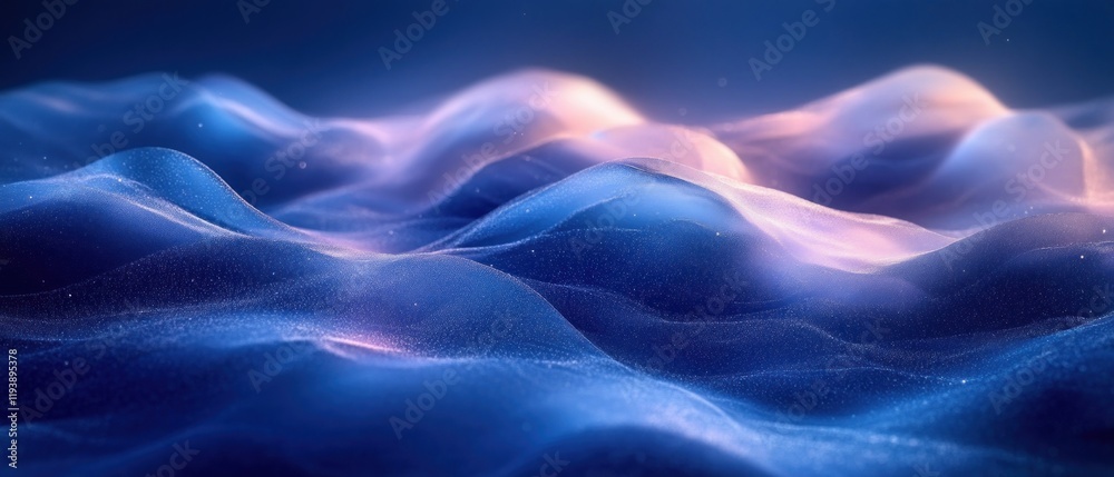 Fototapeta premium Serene Deep Blue Abstract Gradient Background with Soft Light and Minimalist Design