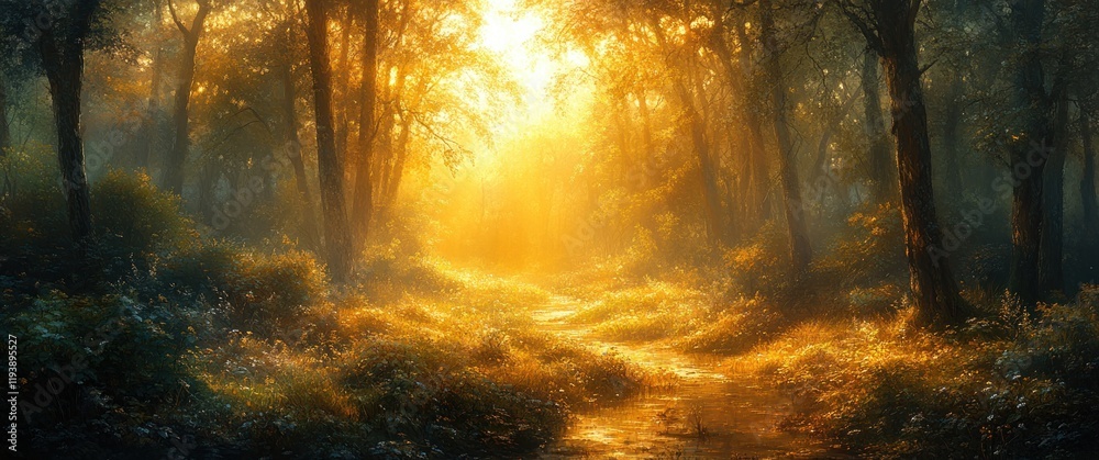 Hiking Adventure of a Young Woman in a Peaceful Forest Hiking Adventure of a Young Woman in a Peaceful Forest