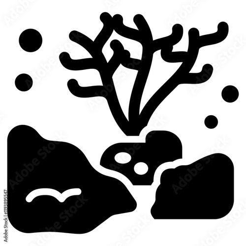 Coral Reef Glyph Icon