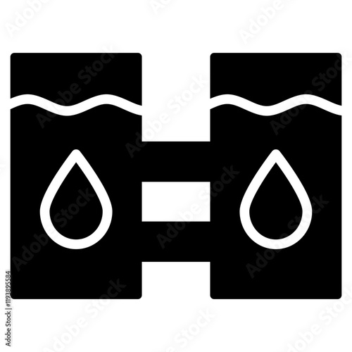 Desalination Glyph Icon