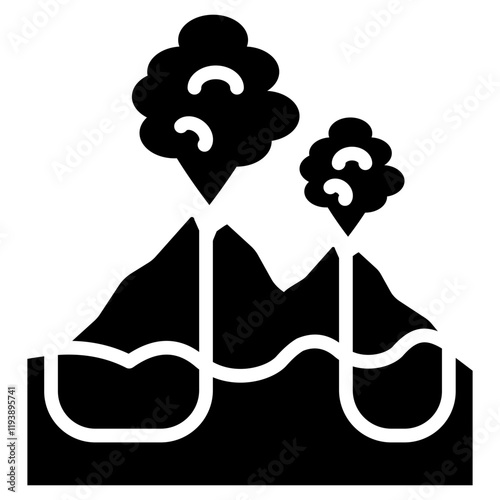 Iceberg Glyph Icon