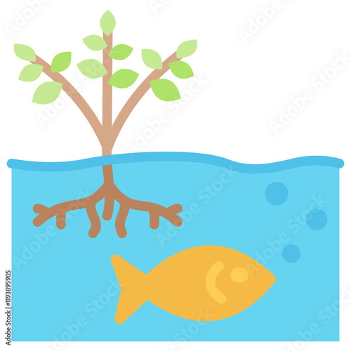 Brackish Flat Icon