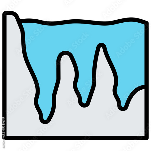 Ocean Basin Outline Color Icon