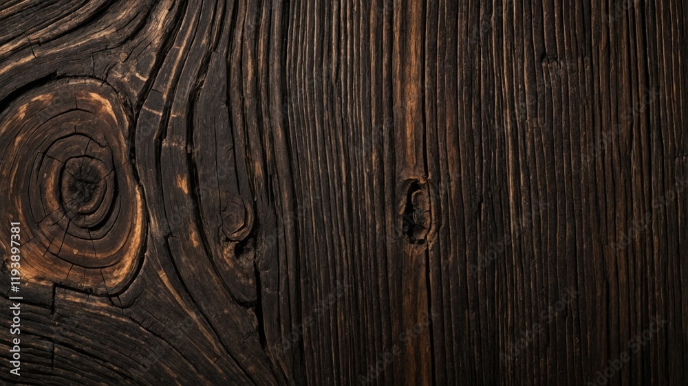 Dark Wooden Panel with Rustic Grain Texture Dark Wooden Panel with Rustic Grain Texture