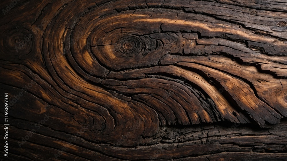 Dark Wooden Panel with Rustic Grain Texture Dark Wooden Panel with Rustic Grain Texture
