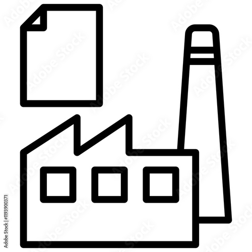 Paper Mill Outline Icon