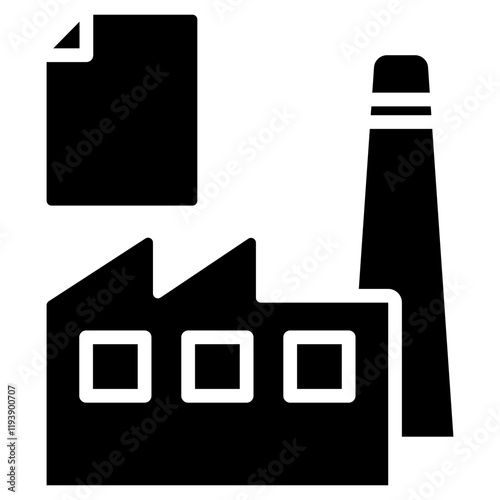 Paper Mill Glyph Icon