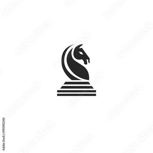 Stylized Knight Chess Horse Logo - Elegant Vector Design. These designs showcase timeless chess symbolism with a modern twist, ideal for branding, marketing, or merchandise.