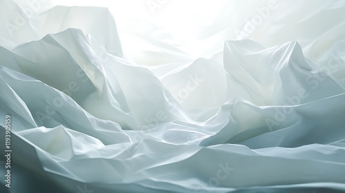 Wallpaper Mural Abstract white mountain landscape artistic digital artwork minimalist style Torontodigital.ca