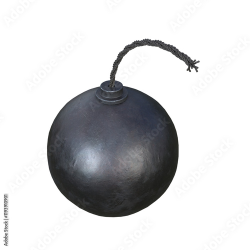 Foto Cannonball isolated on white