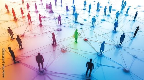 Connecting people through technology a visual network interaction
