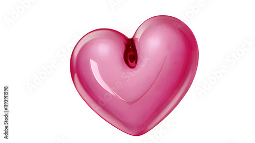 Wallpaper Mural pink heart isolated on white Torontodigital.ca