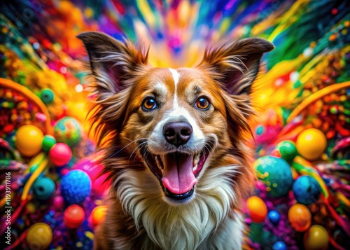 Unleash your dog's inner goofball!  Crazy dog portrait photography mockups for energetic shoots.