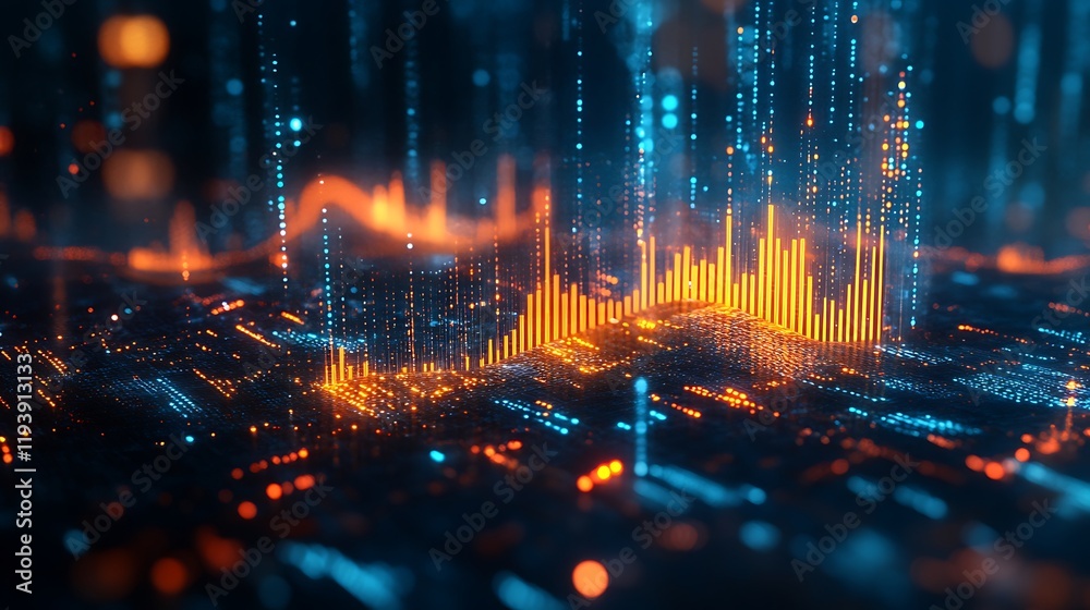 Digital waveform visualizations data studio graphic design technology abstract Digital waveform visualizations data studio graphic design technology abstract