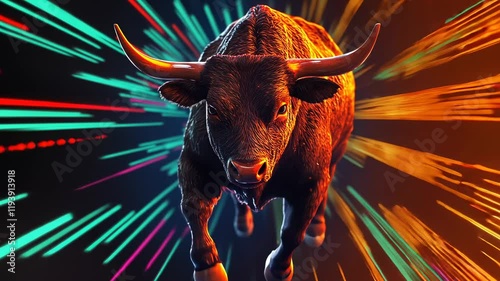 Charging Bull: A Symbol of Financial Strength and Market Growth