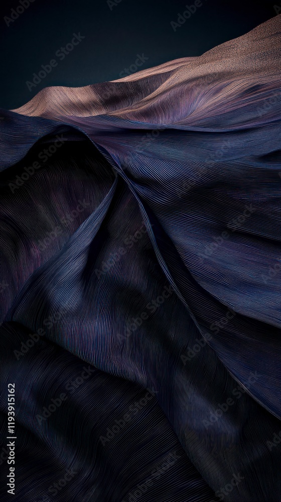 Fototapeta premium Abstract Dark Blue Gradient Background Elegant Fabric Texture Wallpaper Design