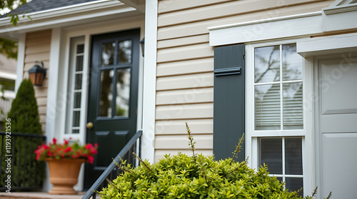 Charming Suburban Home Exterior: Landscaping, Architecture, and Curb Appeal photo