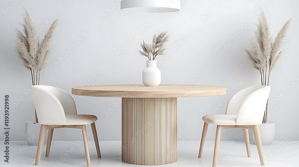 Minimalist Dining Room: Wooden Table & Chairs - Minimalism Minimalist Dining Room: Wooden Table & Chairs - Minimalism