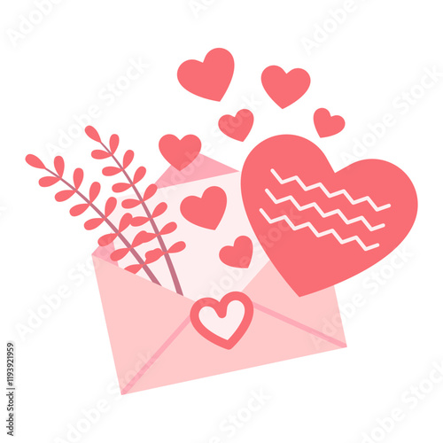valentine love letter envelop 