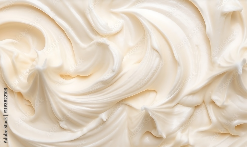Close up of white whipped cream texture Close up of white whipped cream texture