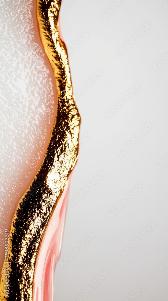Fototapeta premium Abstract Pink Gold Fluid Art Luxury Minimalist Background Modern Design