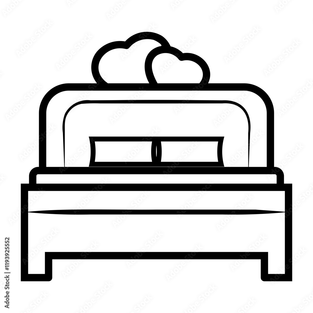 bed Line Icon bed Line Icon