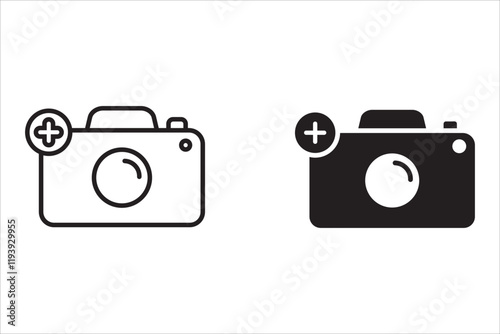 Add picture icon set. Upload image. Digital photos. user interface element for app and web. vector illustration on white background
