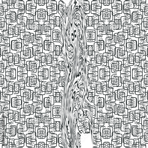 The abstract texture consists of overlapping tiles and a distortion in the middle.